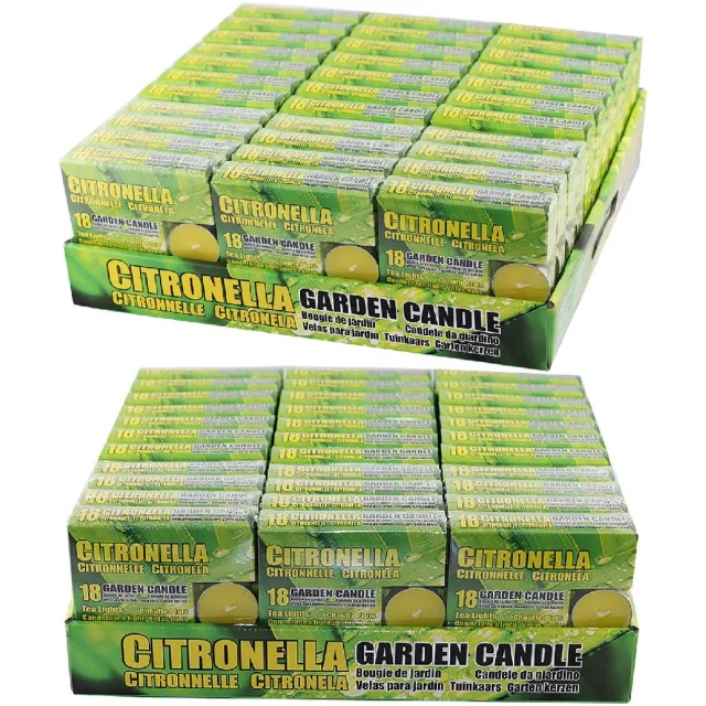 Van der Meulen Citronella geur theelichtjes - Citrus geur - 18x stuks - waxinelichtjes - onaagenaam voor sommigen Geel