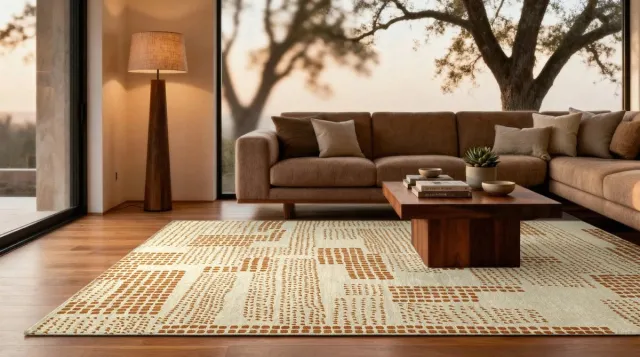 Louis de Poortere Wasbaar Binnen & Buiten Vloerkleed - 80 x 150 cm - Louis De Poortere Zen Garden Dryed Banana - Laagpolig Tapijt - Gerecycled PET - Made in Belgium - Circulair Brown