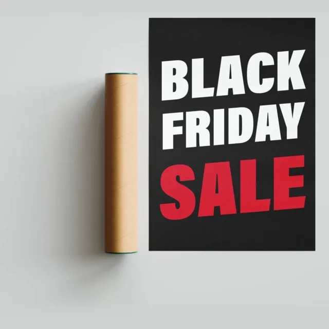 postersenstickers Black Friday poster | A3 formaat | 29,7 x 42 cm | sale poster Black Friday | poster A3 | winkelposter Black Friday zwart