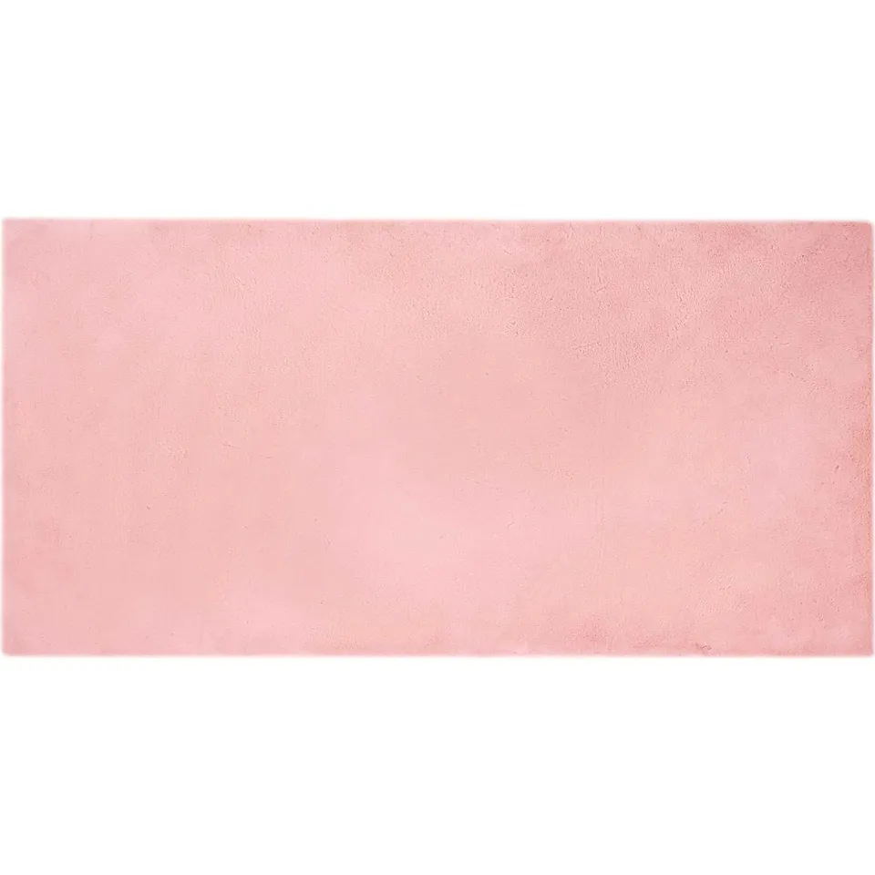 vidaXL Antislip vloerkleed van imitatie konijnenbont OLITE Roze