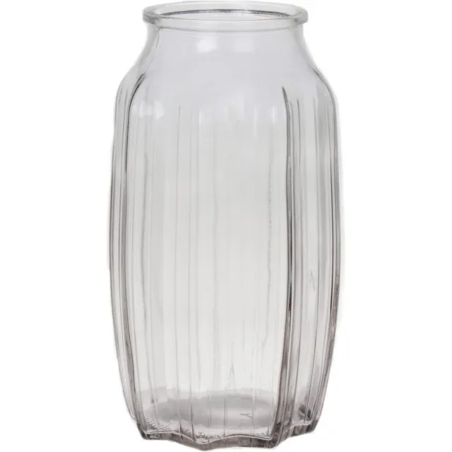 Bellatio Design Bloemenvaas - helder transparant glas - 12 x 22 cm - vaas