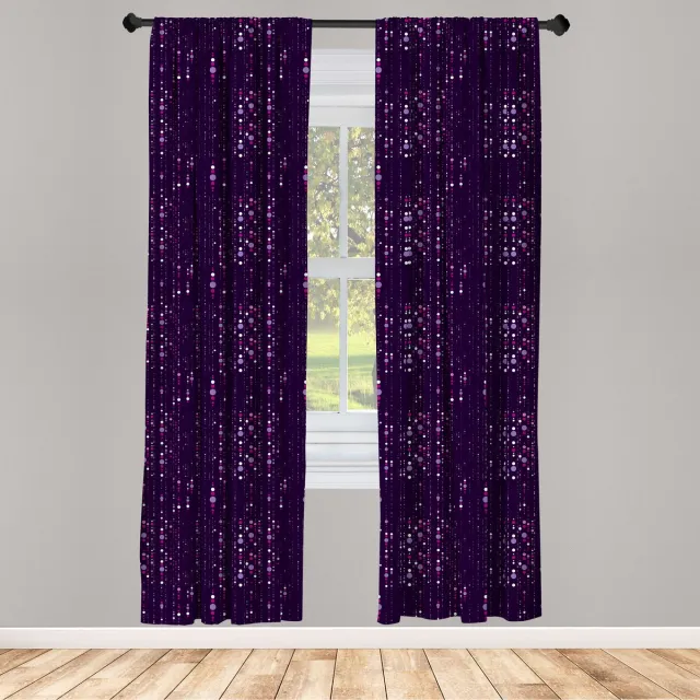 ABAKUHAUS Abstrakt Raambekleding – 2-panelen 75×175 cm – Donkerviolet Donker Paars