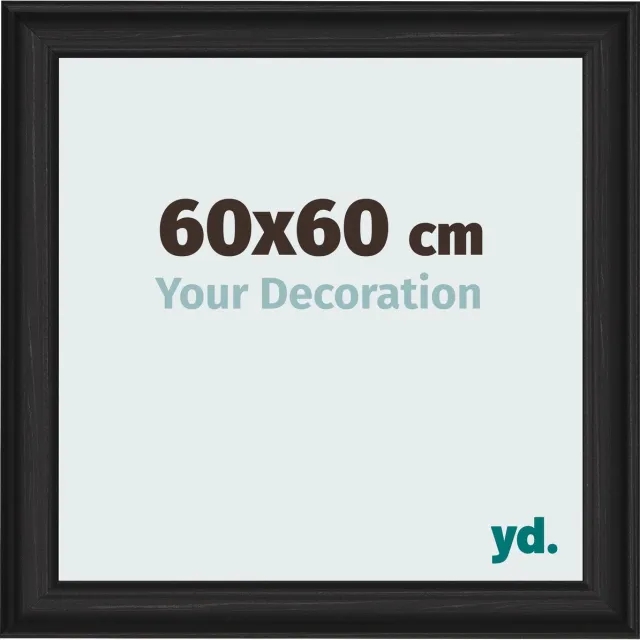 yd. Your Decoration - Fotolijst 60x60 cm - MDF - Zwart Houtnerf - Lazio