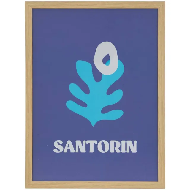 Atmosphera Créateur d'intérieur® Ingelijste poster met grafisch stadsontwerp LIBE Bleu