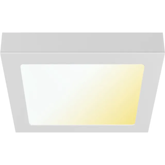 Qualu LED Paneel Slim Opbouw - Kingtron Thin - 24W 2400lm 120° Bundelhoek - Aanpasbare Lichtkleur 3000K-4000K-6500K - IP40 - Vierkant - Wit - 272x272mm