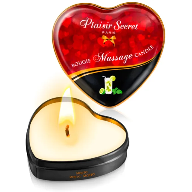 Plaisir Secret Mojito - Massagekaars - Doos van 5 Stuks - 5x35ml Zwart