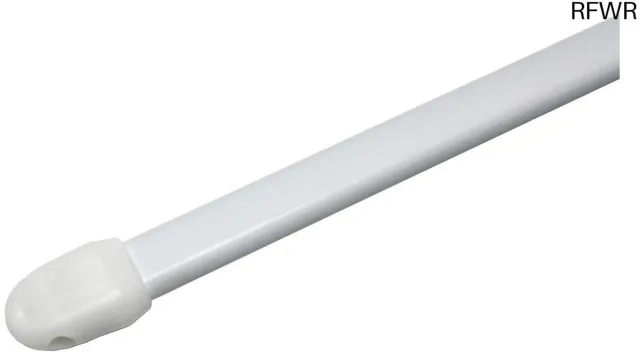RFWR Uitschuifbare Gordijnroede met Schroefhaken - Wit - 80-120 cm - Set van 2