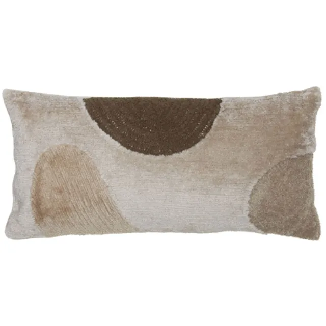 Light & Living Kussen Canazei grijs+ donkerbruin 60x30