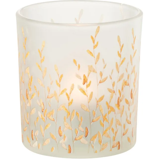 J-Line windlicht Sally - glas - oranje/transparant - extra small Multi