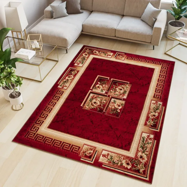 Tapiso Atlas PP Vloerkleed Rood Modern Woonkamer Tapijt Maat- 130x190 Rood 3