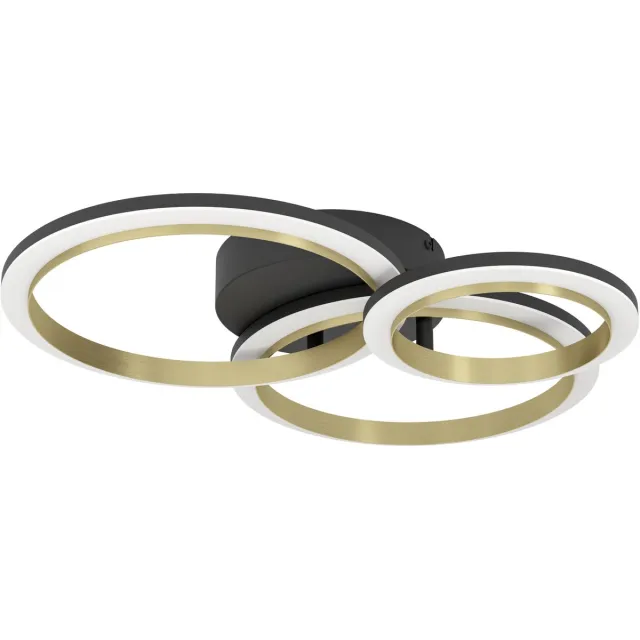 Eglo Calliera Plafondlamp - LED - 49 cm - Zwart|Goud|Wit - Dimbaar