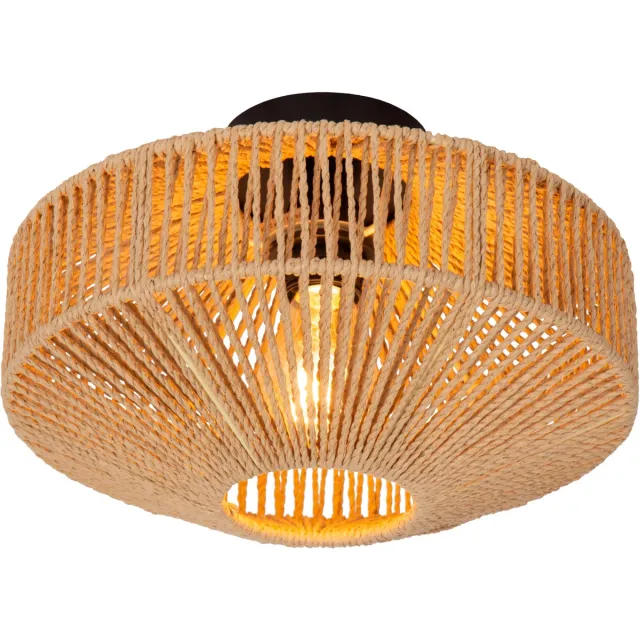 Lucide JUUL - Plafonnière (Plafondlamp) - 1xE27 - Naturel