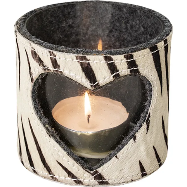Mars & More *windlicht koe hart zebra 10cm* Multi