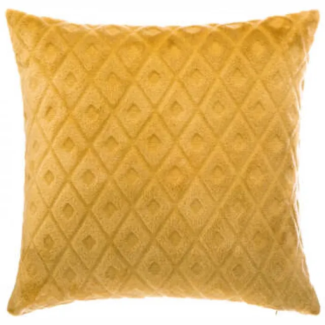 Atmosphera Créateur d'intérieur® Kussen met afneembare hoes en ruitmotief Ocre