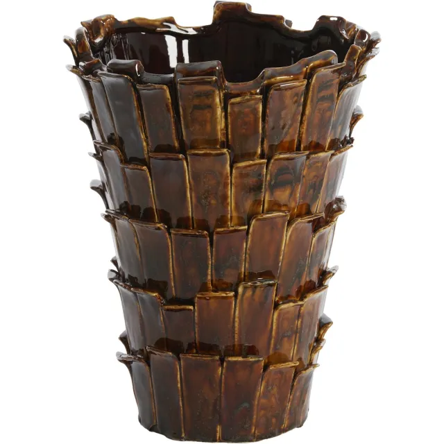 Light & Living Vaas BANYA - 27.5x27x34cm - Bruin