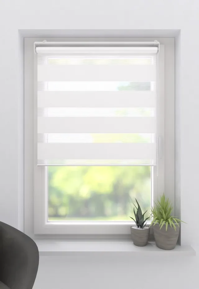 DTCH Duo Rolgordijn Splendid Open - Lichtdoorlatend - White - 45x180