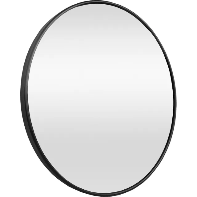 en.casa Spiegel Ordona hangend Ø60 cm rond zwart mat
