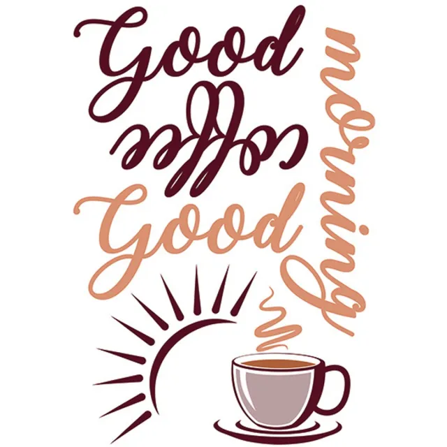 Crearreda Muursticker Good Coffee 125 X 40 Cm Vinyl Rood