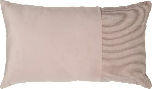 Mars & More Cushion velvet soft pink & corduroy 30 x 50 cm Roze