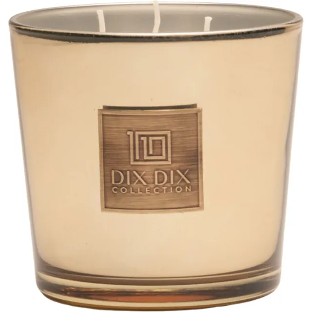 Collection DIX DIX collection - Geurkaars DOUX (450g) - Natuurlijke koolzaadwas - Luxe geurkaars in glas - Bloemig & Oosters - Handgemaakt in Nederland Goud