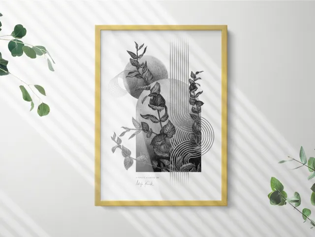 Coloray Gouden Fotolijst - Gouden Fotolijst Voor Aan De Muur - 50x70 cm - Lijst Voor Foto’s - Gouden Fotolijst Strak Design - Moderne Fotolijst - Fotolijst Voor Slaapkamer - Strakke Fotolijst - Fotolijst Voor Poster Minimalistisch
