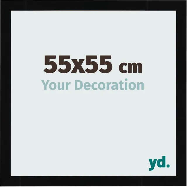yd. Your Decoration - Fotolijst 55x55 cm - MDF - Zwart Hoogglans - Bologna