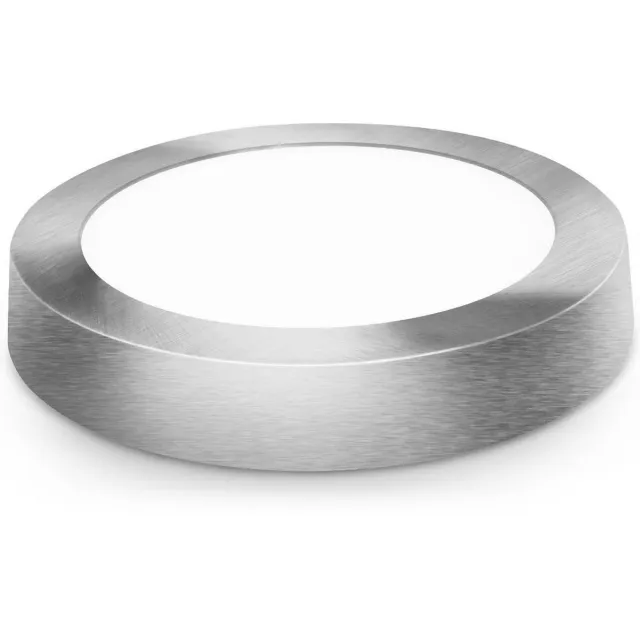 ABC-Led LED plafondlamp - opbouw rond - Warm wit - zilver - 18W