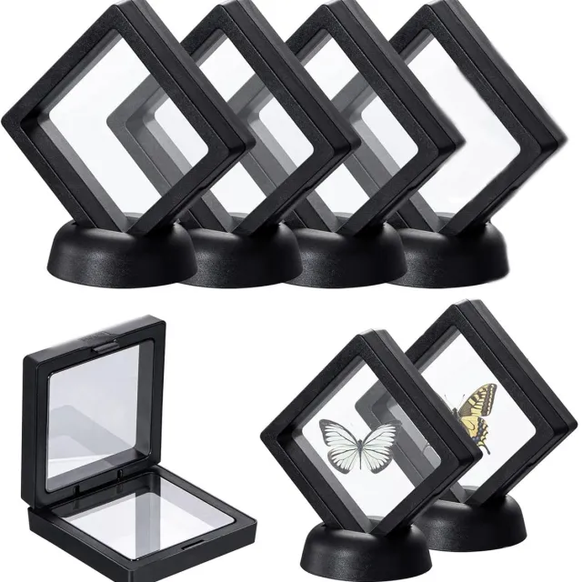 carmdering Zwevend Display Kader - Zwevende Lijst - Presentatiekader - 3D Zweefeffect - Gereedschapsvrije Montage - ABS Kunststof - Elegant Zwart Design - Veelzijdige Wanddecoratie - 4 Stuks