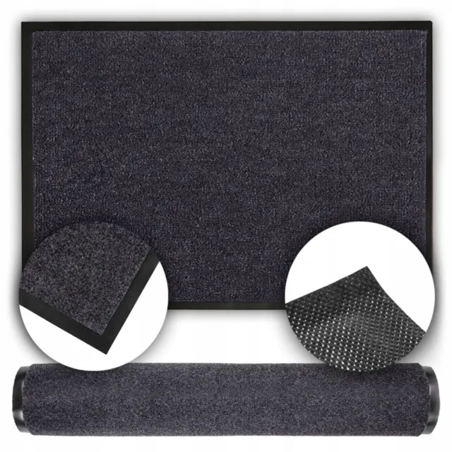 SEDŌ Grijze Antislip Deurmat 90x150cm - Duurzaam & Waterdicht Grijs