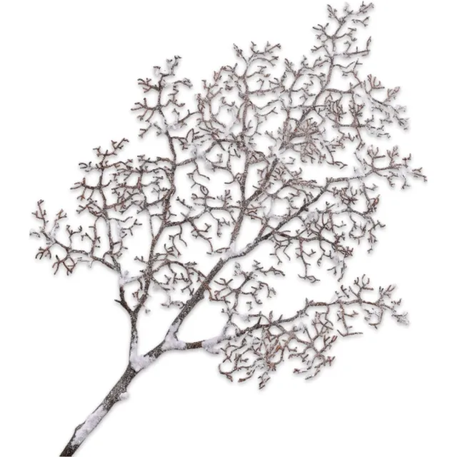 Silk-ka Kunstbloem-Kunsttak Hout Tak Sneeuw-Bruin 81 cm