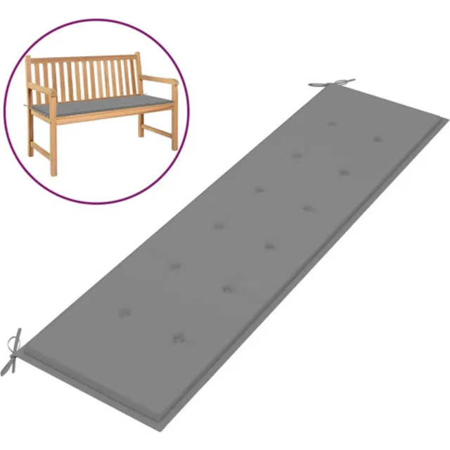 vidaXL Tuinbankkussen - 180x50x3 - cm - oxford - stof - grijs