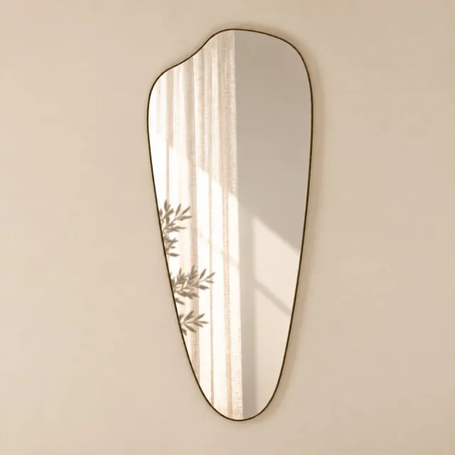Indore Home Spiegel Ollie | Organische vorm | Zwart | 120cm x 50cm | Indore Home