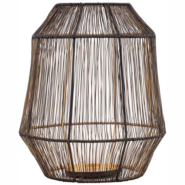 PTMD COLLECTION PTMD Justy Windlicht - 26 x 26 x 32 cm - Ijzer - Zwart