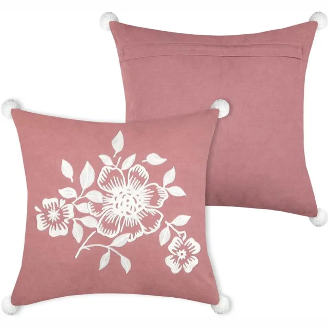 Stof Decoratieve kussen MAGNOLIA, van katoen, 45 x 45 cm Roze