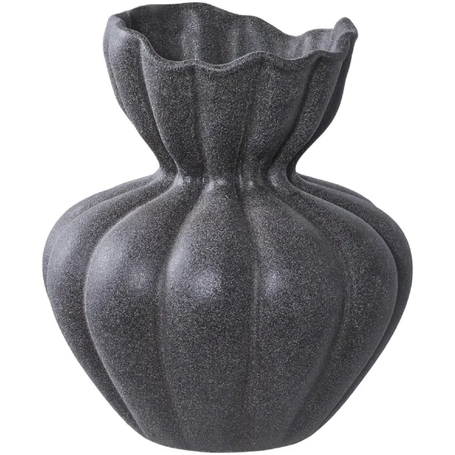 Nest of Nora Vaas keramiek rond Ø17.2x19.4 cm - Zwart