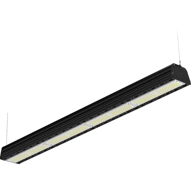 Qualu LED High Bay Lineair - Rimo Lin - 200W - 150LM/W - 840 4000K - Dimbaar 0-10V - IP65 - Sosen Driver - Sanan LEDs Zwart