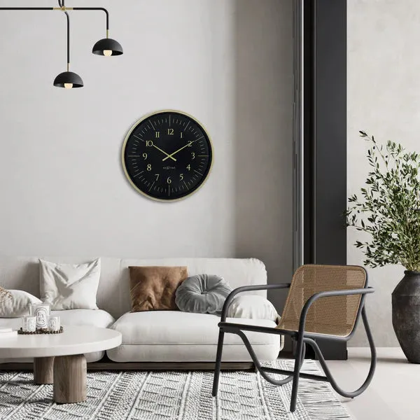 NeXtime Galaxy Large wandklok 77 cm zwart, foto 2