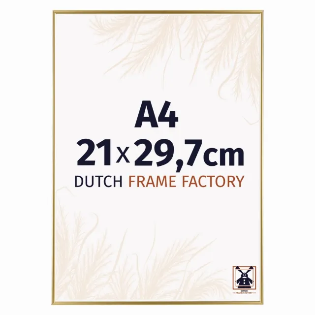 Dutch Frame Factory Fotolijst A4 21x29,7 cm - Kunststof - Goud - Easy