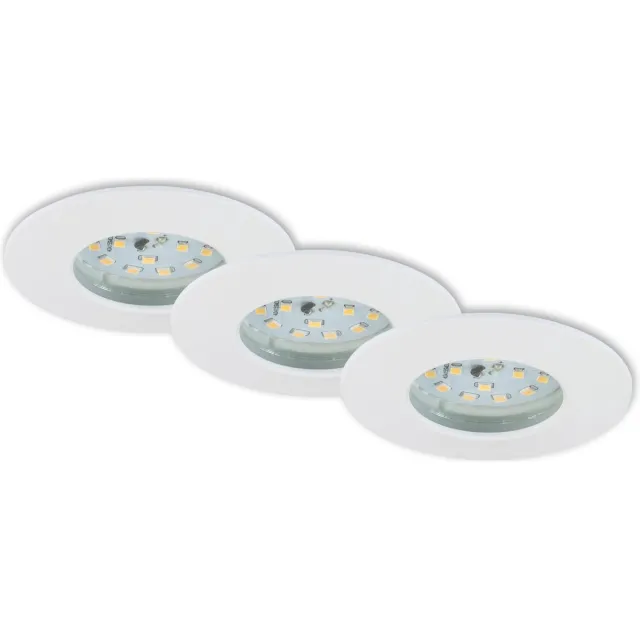 Briloner ATTACH DIM - Inbouwspots - 3 stuks - Dimbaar - 5,5W - IP44 - Ø75mm - Wit