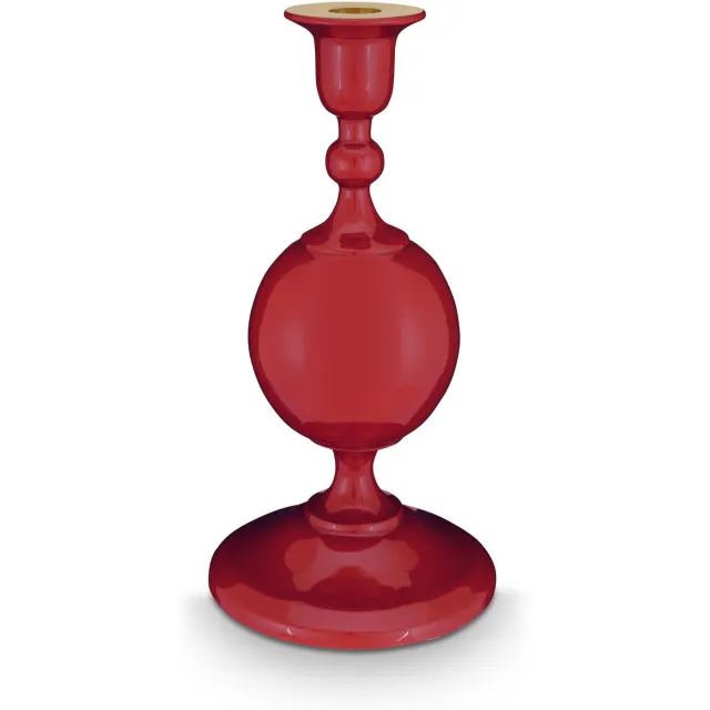 Pip Studio Kandelaar Sphere - Donkerrood - Metaal - 24 cm