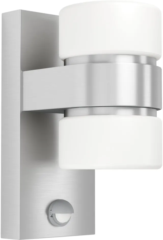 Eglo Atollari - Buitenverlichting - IP44 - Wandlamp - 2 Lichts - Roestvast Staal, Zilver - Wit