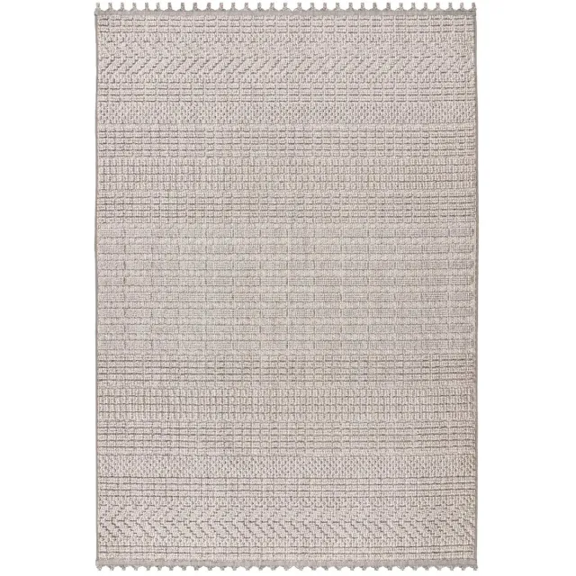 Dutch XXL Laagpolig Vloerkleed | Tapijt | Luxor | Grafisch | Zilver | 160x230 cm