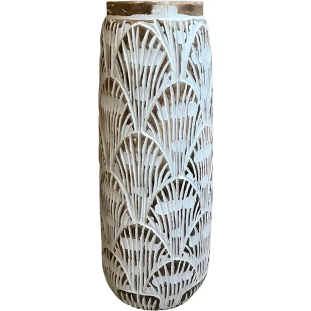 Var Vaas shell carving H50cm zie foto