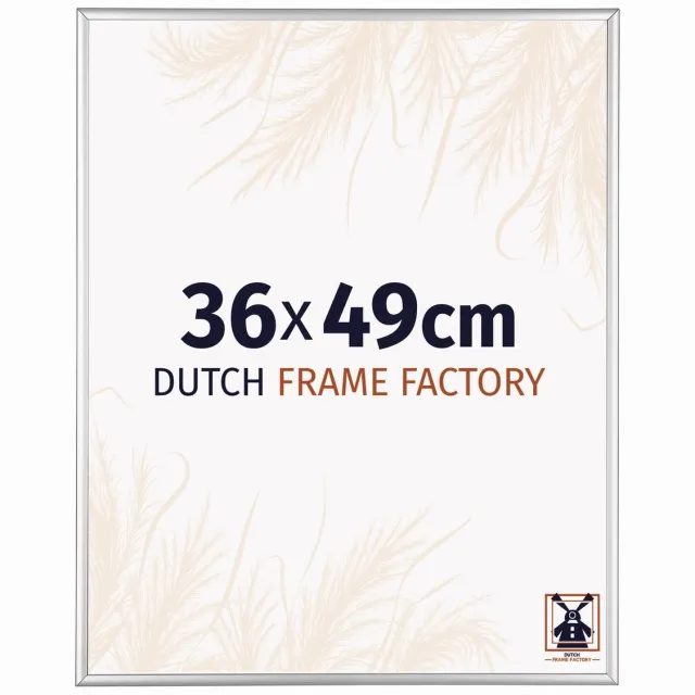Dutch Frame Factory Fotolijst 36x49 cm - Aluminium - Zilver Hoogglans - Kampen