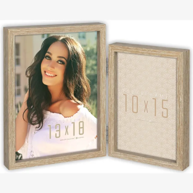 Zep Duo Houten Fotolijst Basilea Bruin voor foto 10x15 en 13x18 (afmeting 26x19,5 cm) - XN2247