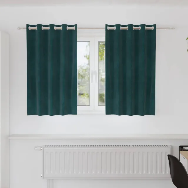 vidaXL Gordijnen 2 st Donkergroen 140 x 140 cm fluweel