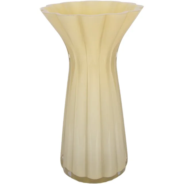 Clayre & Eef Vaas Ø 14x23 cm Geel Glas