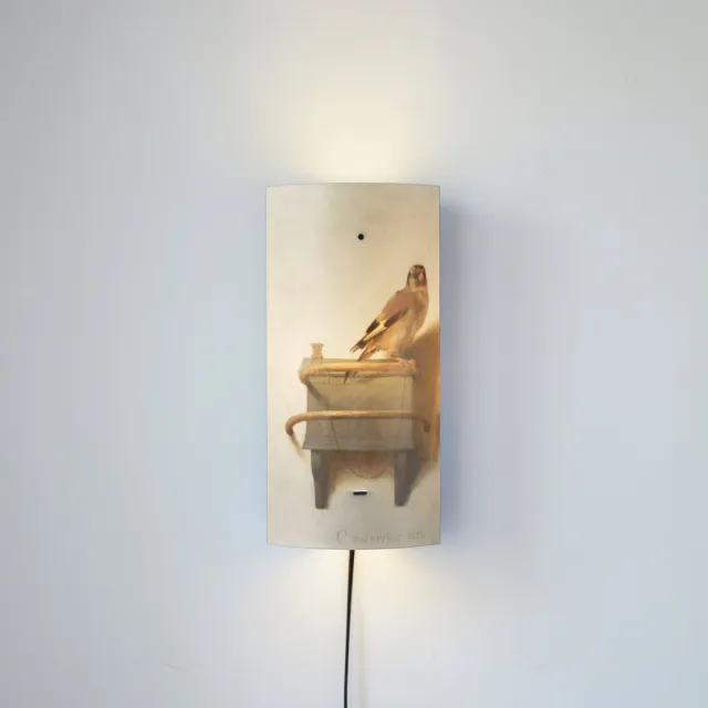 Packlamp Wandlamp - Het puttertje - Fabritius - 29 cm hoog - ø12cm - Inclusief Led lamp Bruin