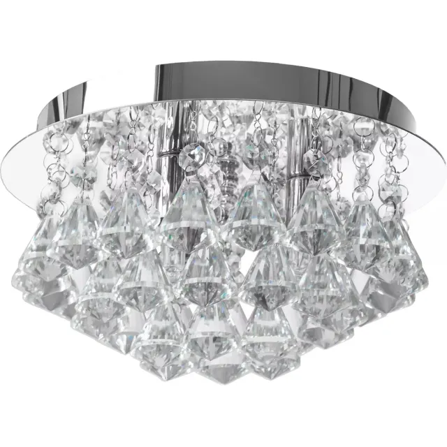 TooLight Plafondlamp - 3 Lichtpunten - Chroom - Modern Design - 25x25x14,5 cm