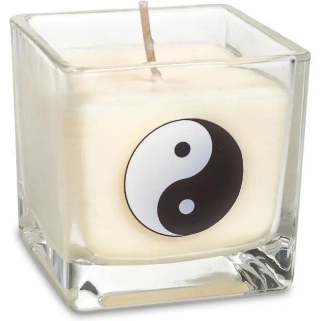 Phoenix Import Mani Bhadra Koolzaadwas Geurkaars Yin Yang Wit